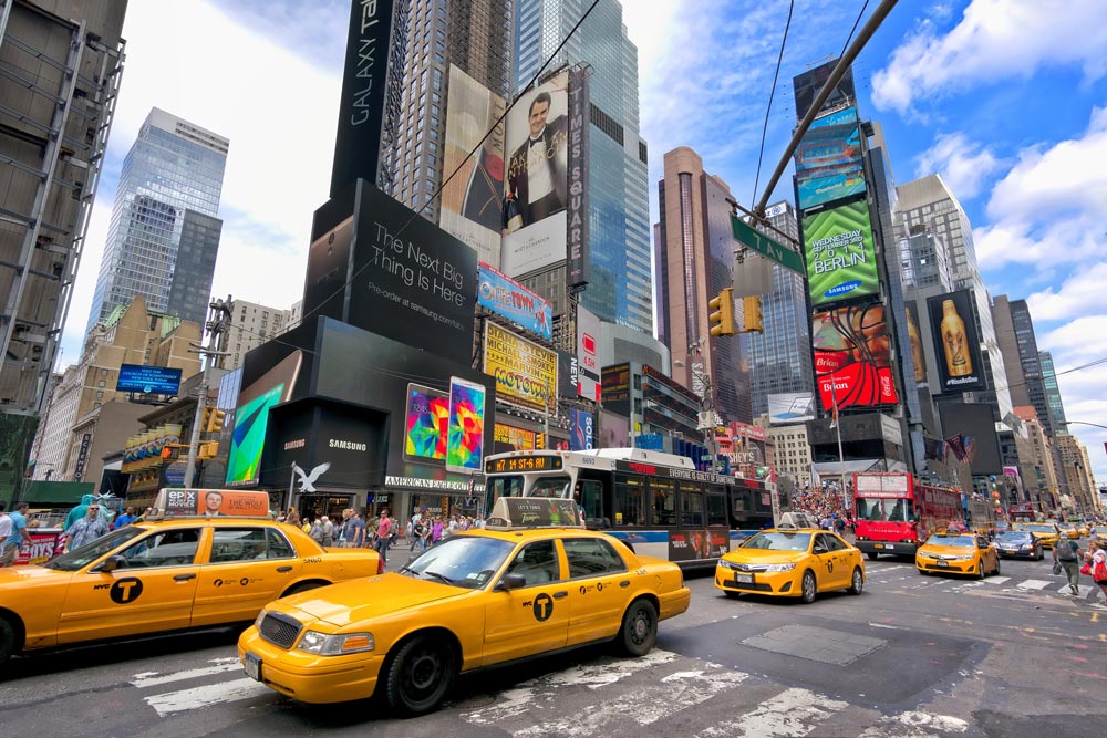 Taxis de Nueva York en Times Square